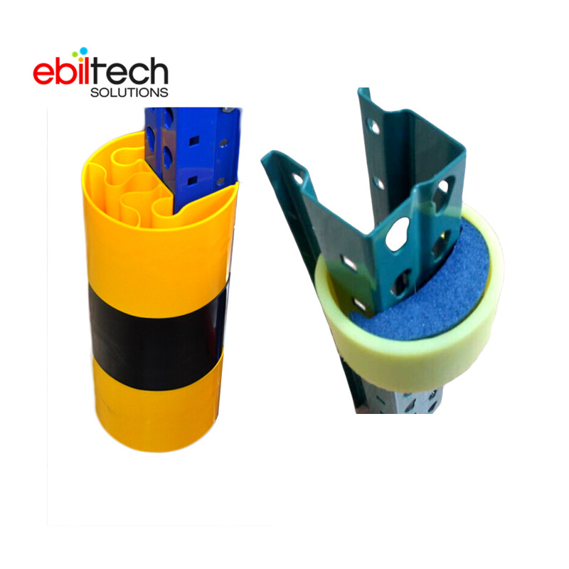 High Quality PE/PVC/HDPE Warehouse Plastic Rack Protector Column Protectors with Easy Installation Yellow & Black