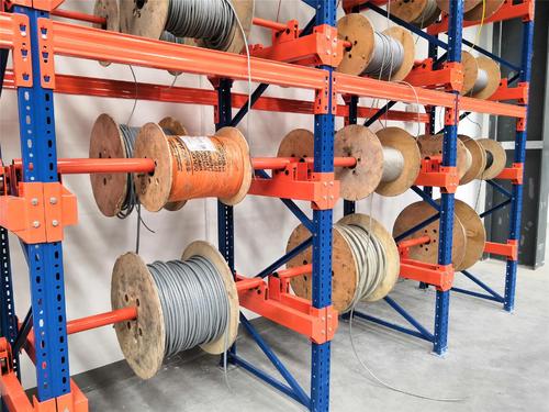 5-Layer Industrial Cable and Wire Spool Storage Racking Steel Rack with Corrosion Protection for Industrial Use