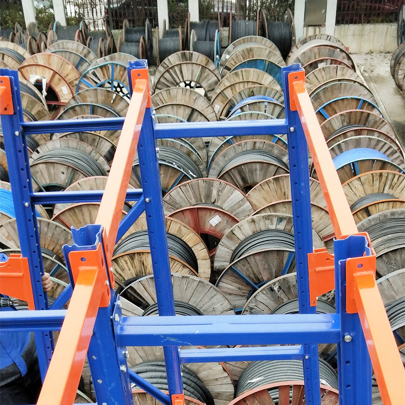 Warehouse Storage 5 Layer Steel Cable Rack Drum Cradle Racking System with Corrosion Protection
