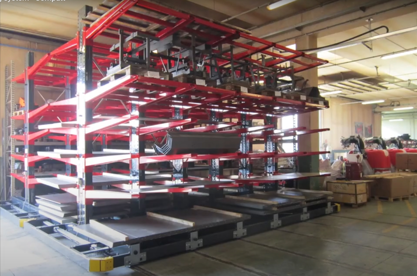 Heavy Duty Storage Single Double Side Cantilever Rack Electric Mobile Cantilever Racks for Pipe Sheets Long Materials