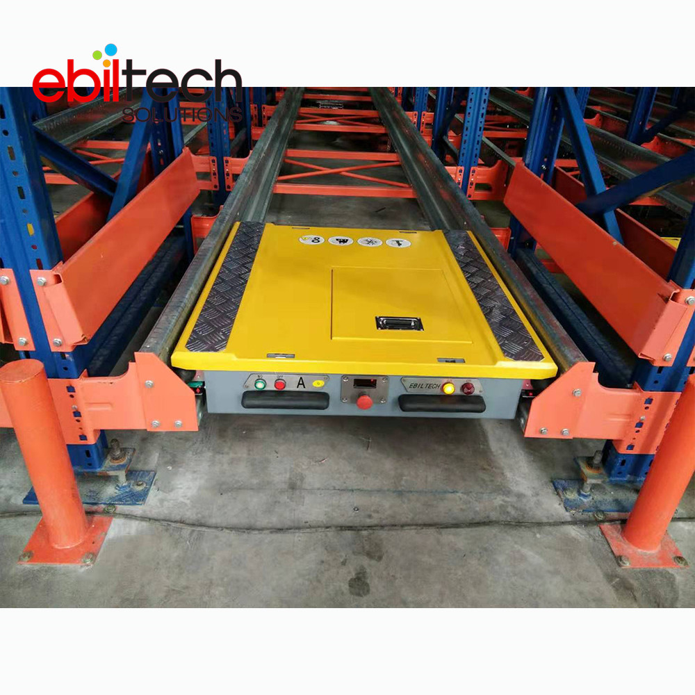 EBILTECH Steel/Metal Radio Pallet Shuttle Car Warehouse Automation Equipment with 2000kg Capacity and Anti-Collision Storage