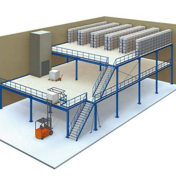 Warehouse Heavy Duty Mezzanine Floors Warehouse Multi-level Mezzanine Flooring Second Floor Pallet Racking Mezzanene