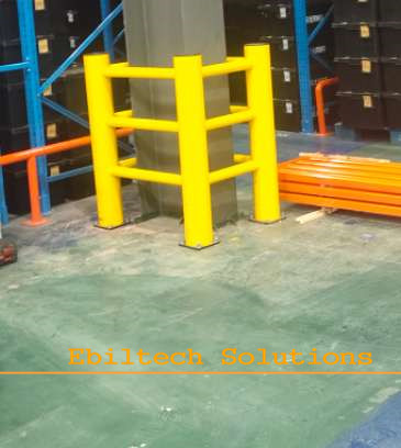 Heavy Duty Plastic Column & Corner Protection for Round Load-Bearing Pillars and Columns 4000kg Capacity