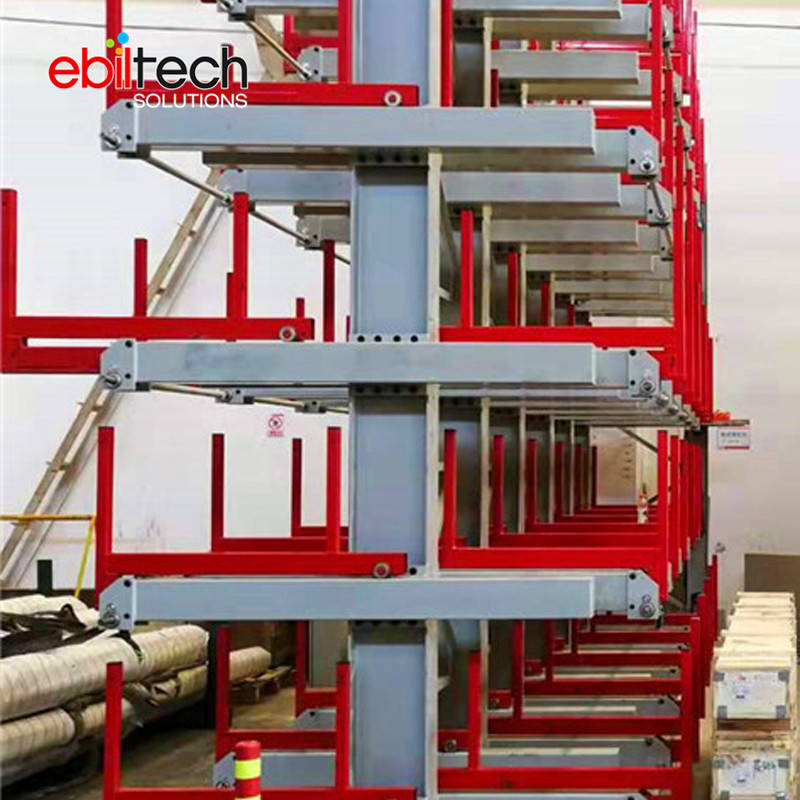 Warehouse Storage Electric Telescopic Cantilever Rack for Pipe Storage