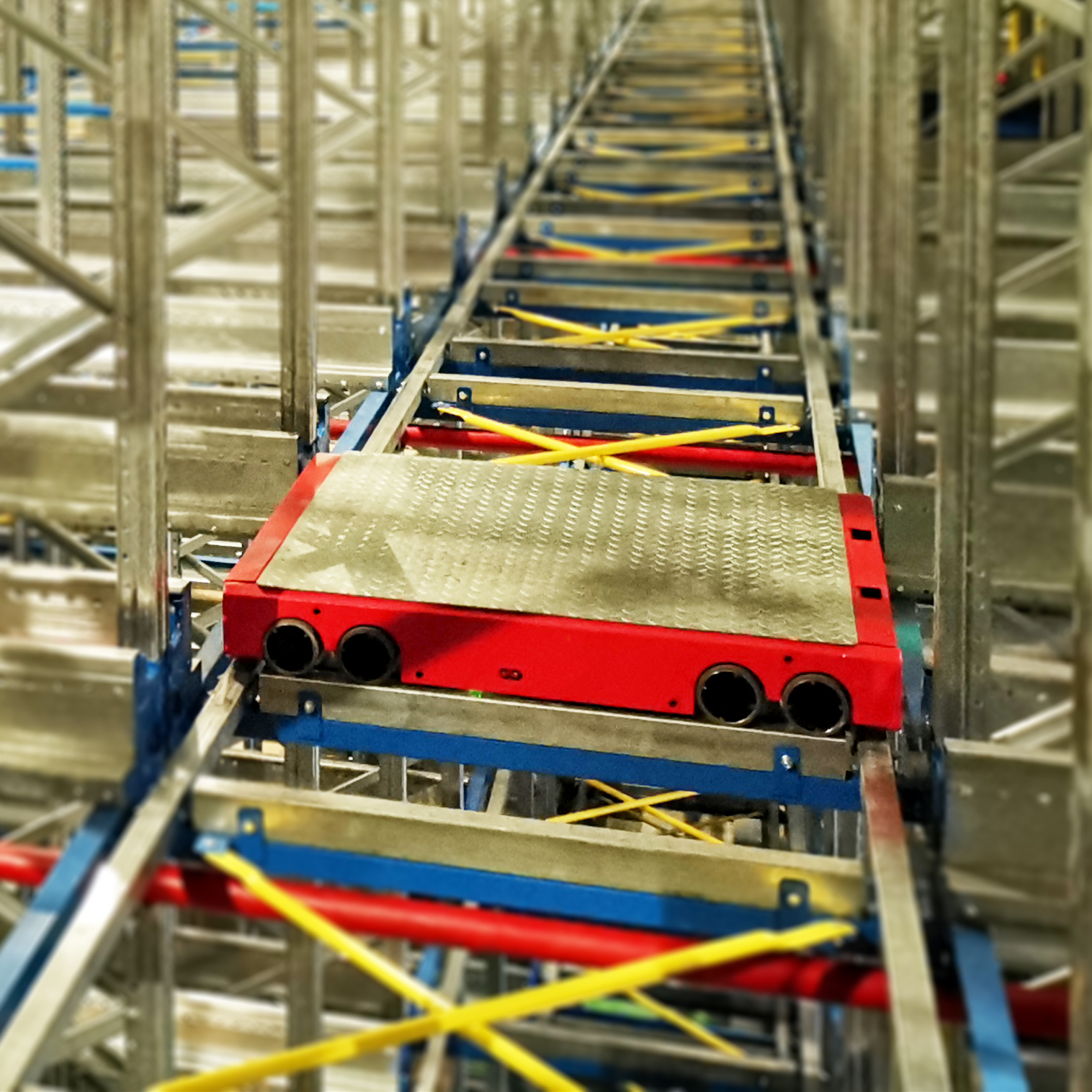 EBILTECH EBIL-FWS Heavy Duty 2-way 4 Way Pallet Shuttle Runner Car Handling Robot Goods Storage Logistics Equipment 1-2t Nanjing