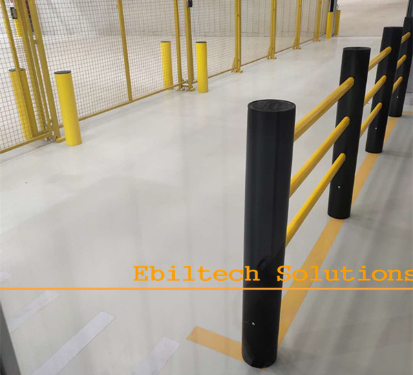 Strong Guardrail Protecting People Against Forklift Impacts
