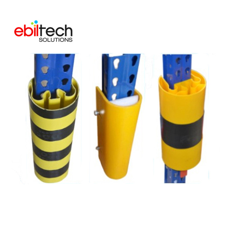 High Quality PE/PVC/HDPE Warehouse Plastic Rack Protector Column Protectors with Easy Installation Yellow & Black