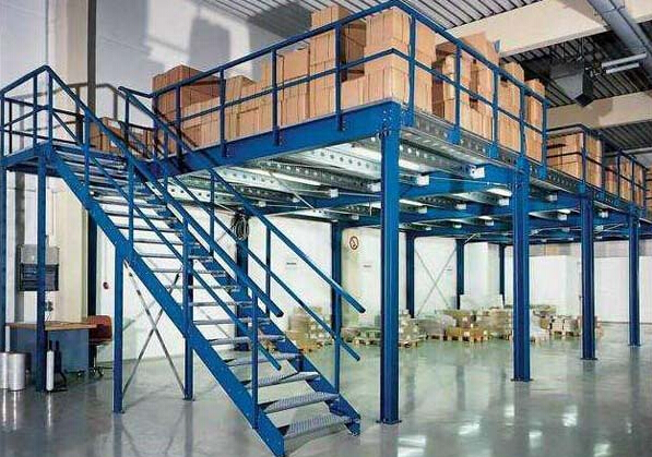 Free Design Multi-level Stainless Steel Warehouse Mezzanine Racking with Powder Coated Finish and Corrosion Protection
