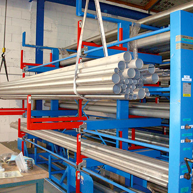 Industrial Warehouse System Steel Square Tube Storage Manual Drive Telescopic Cantilever Arm Rack CE Certified Corrosion
