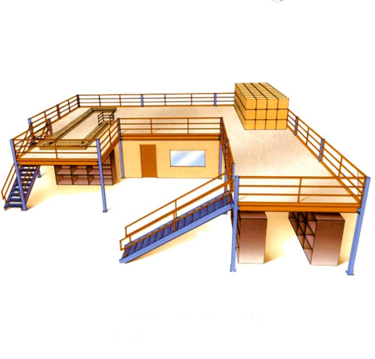 Multi-tier Industry Warehouse Racking Steel Mezzanine Floor Stacking Racks & Shelves