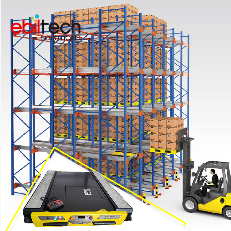 EBILTECH Warehouse Storage Equipment Pallet Handling RGV Shuttle Robotic Pallet Rack Robot