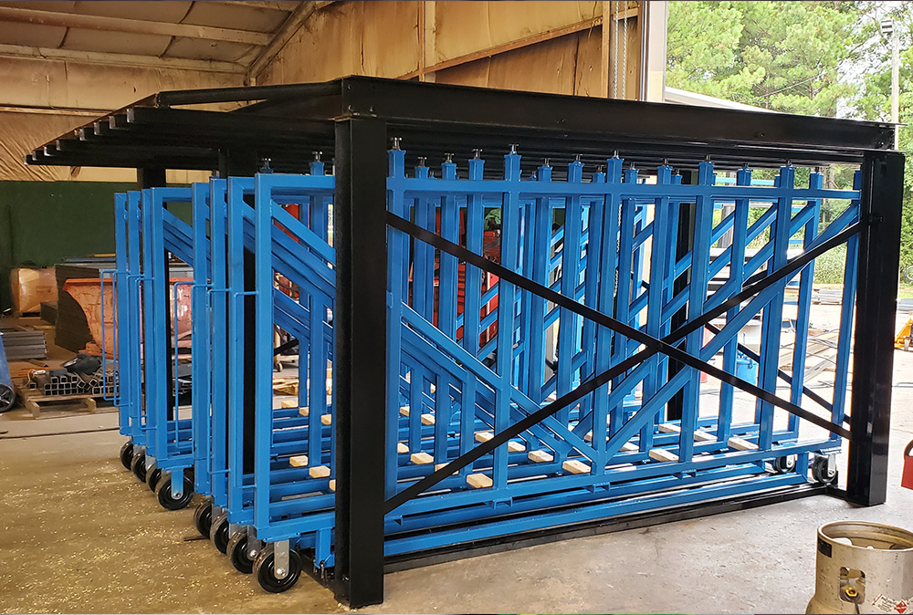 Vertical Roll Out Sheets Rack Storage Racks Heavy Duty Sheet Metal Rack for Sheets Storage