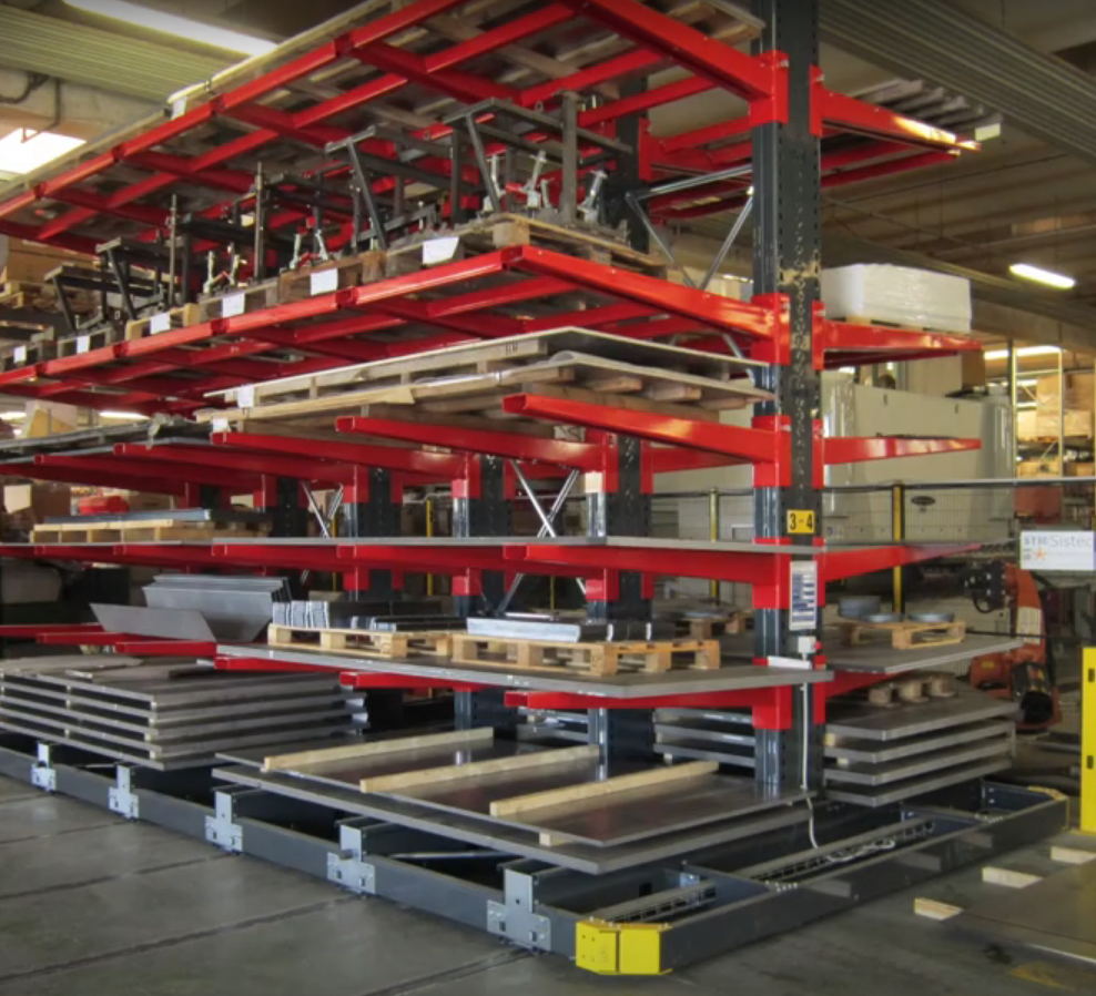 Heavy Duty Storage Single Double Side Cantilever Rack Electric Mobile Cantilever Racks for Pipe Sheets Long Materials