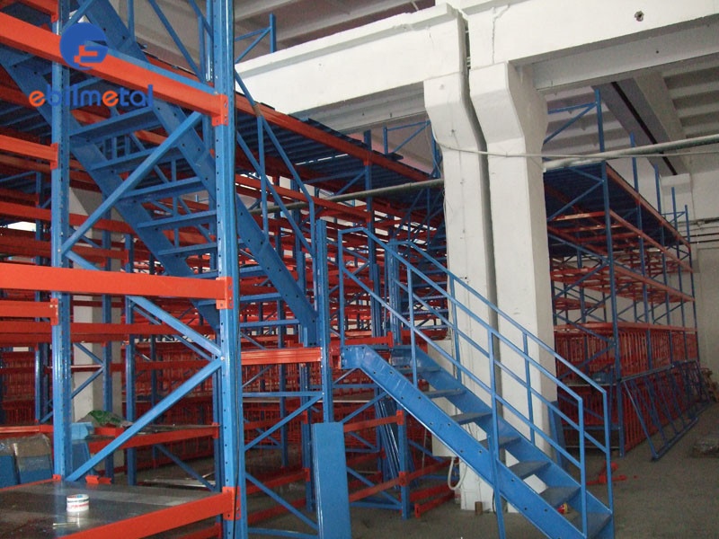 Cheap Price Powder Coating Steel  2-3 Levels Heavy Duty Mezanine Racks for Warehouse Storage