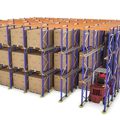 EBILTECH Industrial Steel Forklift Drive-in Pallet Rack System with Corrosion Protection CE Certified for Warehouse Storage