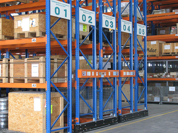 EBILMETAL OEM High Density Steel Automatic Electric Movable Racking Warehouse Storage Electrical Motorized Mobile Racking System