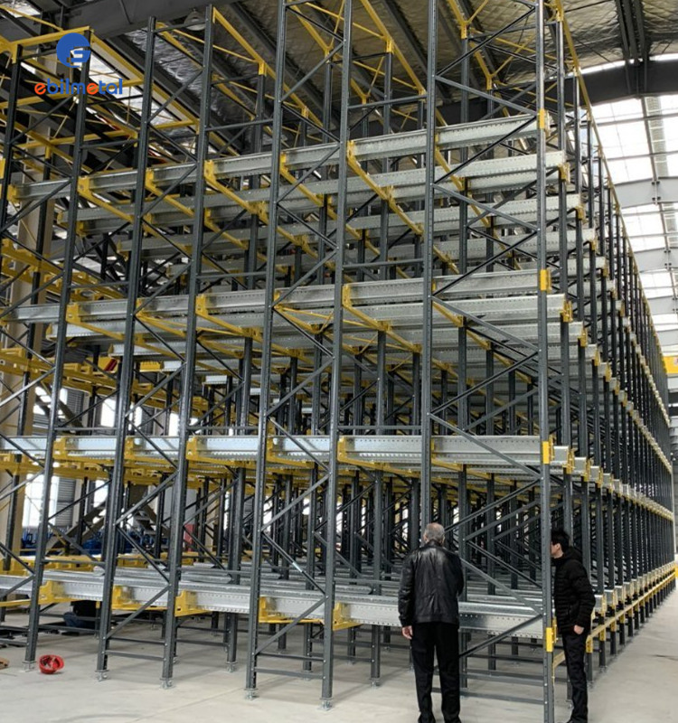 5 Layer Steel Durable Radio Shuttle Racks Pallet Racks Adjustable Automatic Shelving High Capacity Warehouse Storage