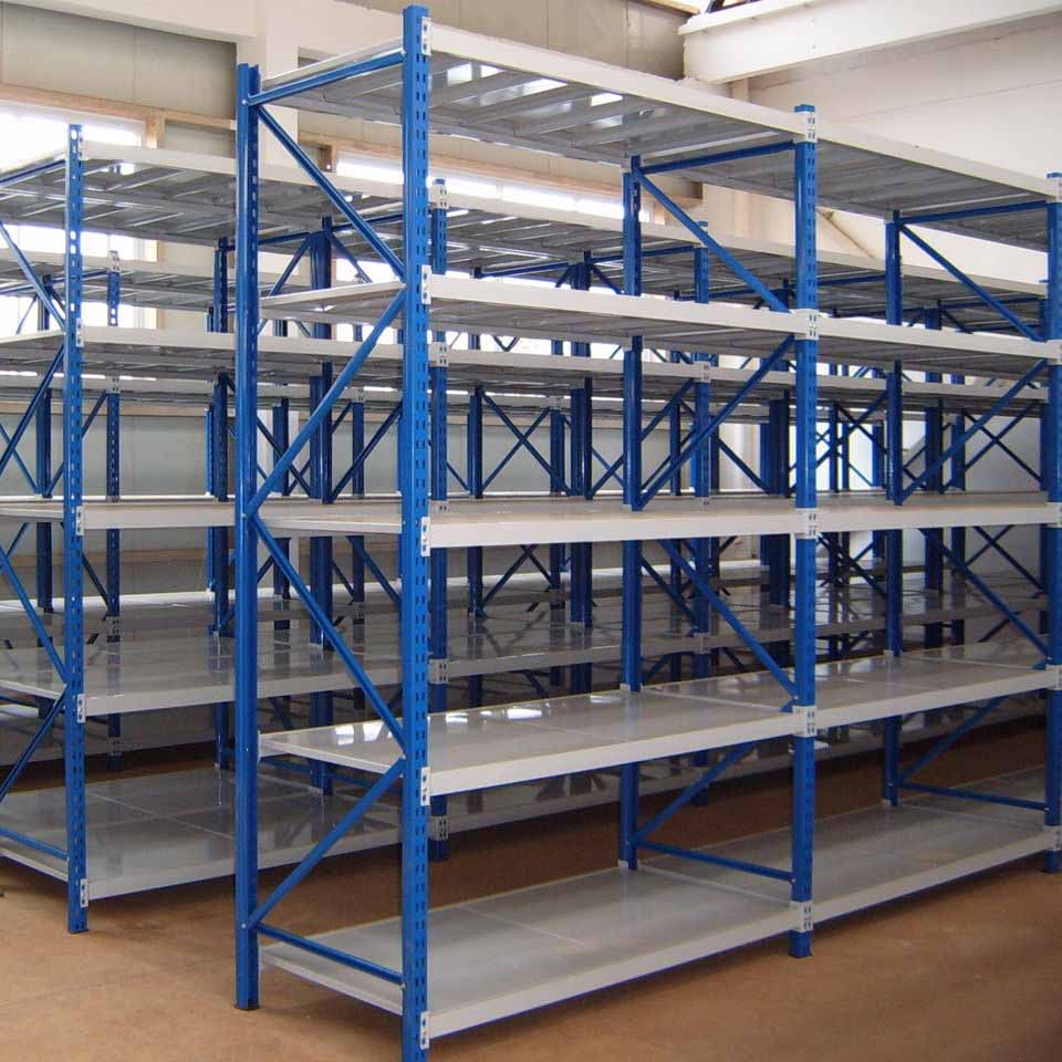 EBILMETAL 4layer 5 Layer 500kg Per Layer Warehouse Storage Rack Metal Sheet Shelf Rack Plate Racking System