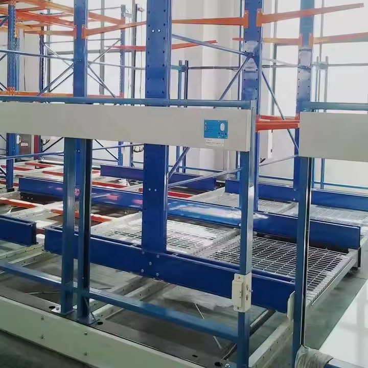 Space-saving Electric Mobile Storage Rack System Movable Racking Electric Movable Rack for Pallet Storage