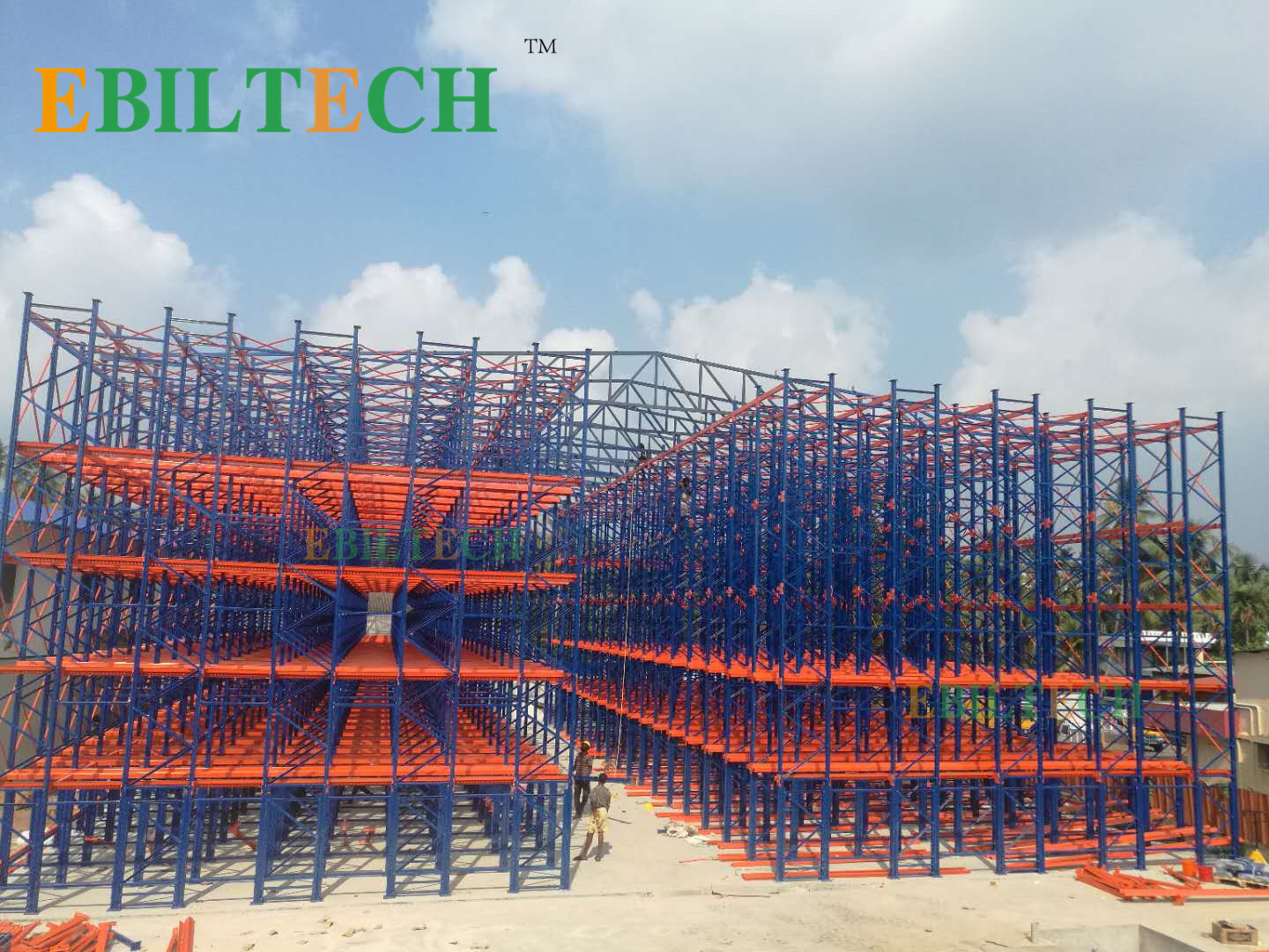 EBILTECH Steel & Metal Clad Rack Building System Self-Supporting Multi-Layer Heavy Duty Powder Coated Warehouse Racking
