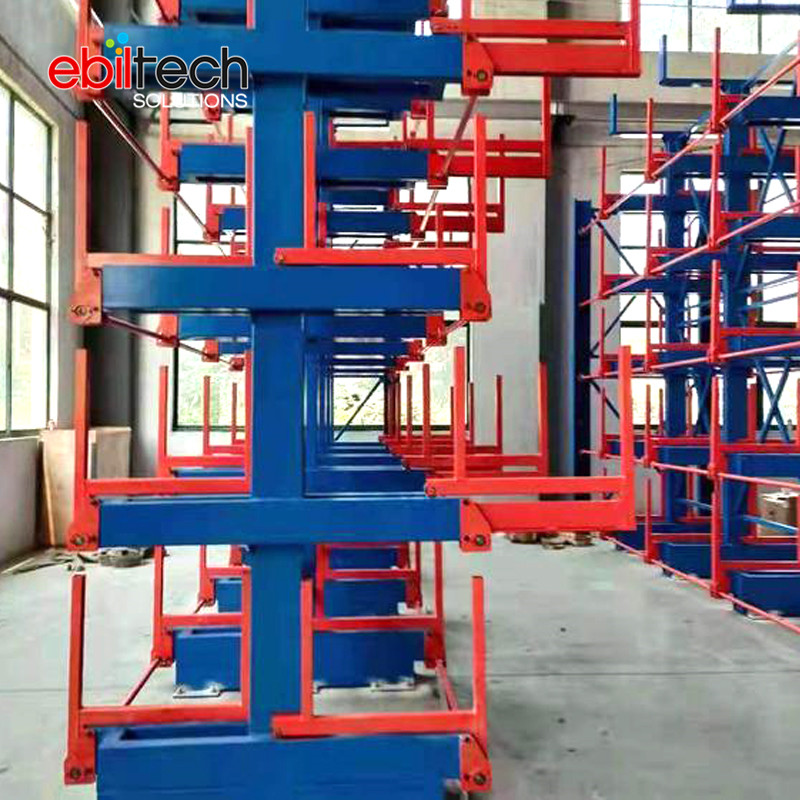 Roll Pipe/Tube Multi-Layer Custom Steel Cantilever Rack System CE Certified Powder Coated 1000kg/arm Capacity for Industrial Use