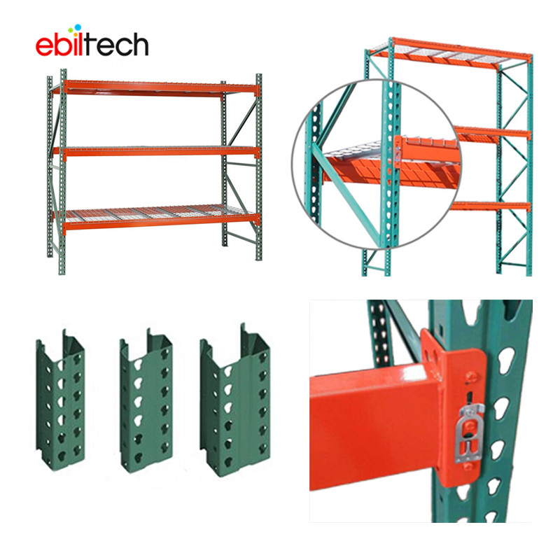 US Style Storage Shelf Unit Adjustable Heavy Load Tear Drop Warehouse Pallet Racking