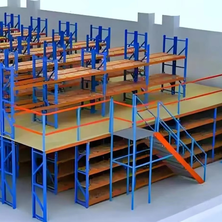 Cheap Steel Multi-Level Mezzanine Racking Floor Shelving System Corrosion Protection Powder Coated ISO9001 Certified