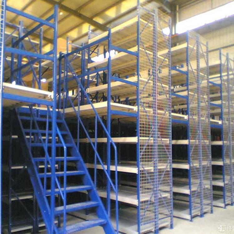 Warehouse Mezzanine Floors System Factory Storage Rack Mezzanine Platform Steel Powder Coated Corrosion Protection High Capacity