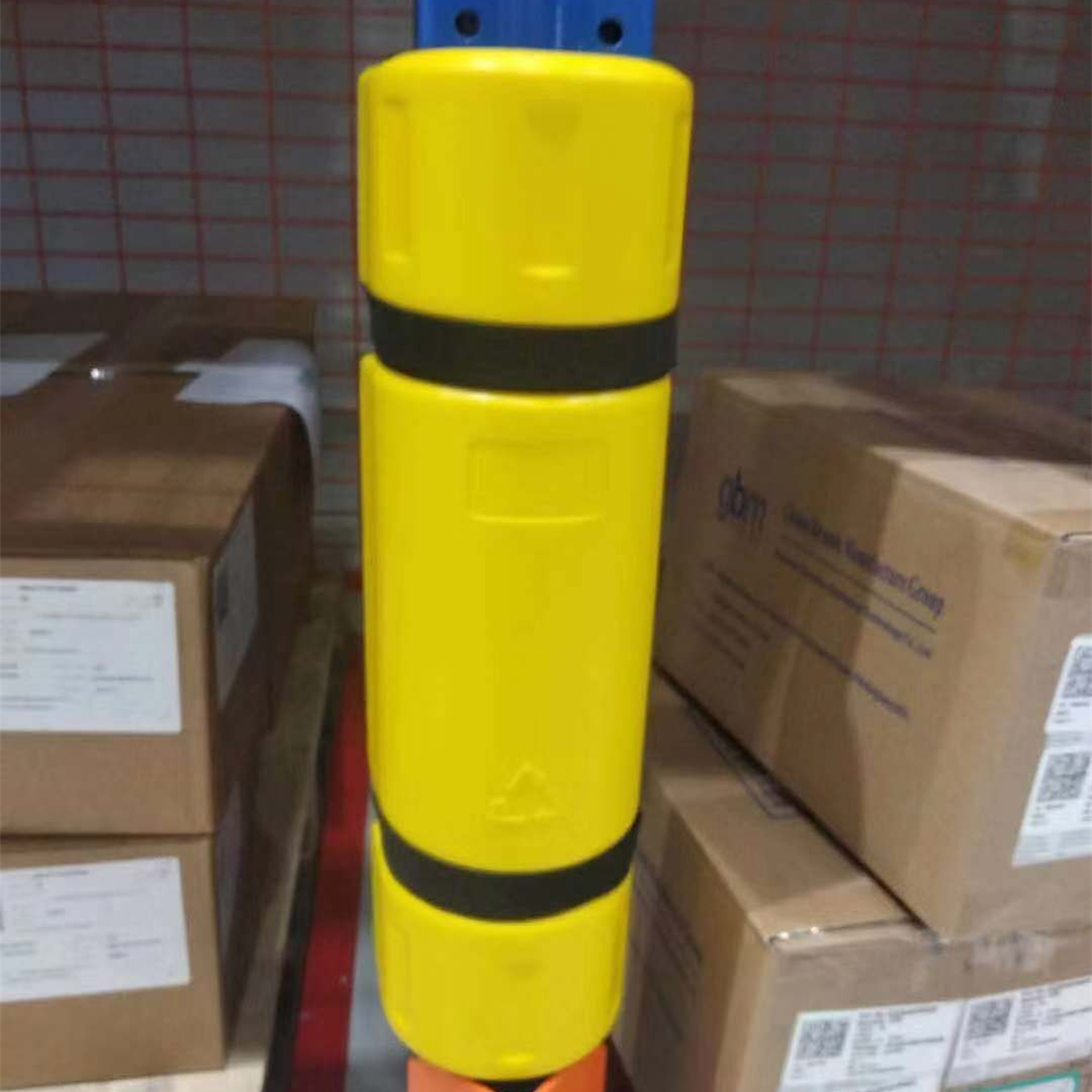 Ebil Metal Yellow Forklift Truck Upright Protector Model EBILMETAL-PUP 500kg Capacity Plastic Assembled for Warehouse Rack