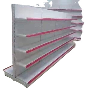 Heavy Duty Double-Sided Metallic Medium Light Display Rack Freestanding Supermarket Shelving Epoxy Powder Coating Quick