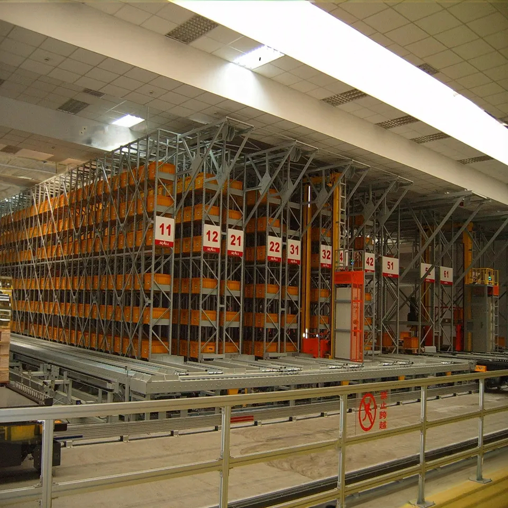 EBIL Automatic Stacker Crane Racking System Corrosion Protection Steel Pipe Auto Storage Retrieval System ASRS 50-3500kgs/unit