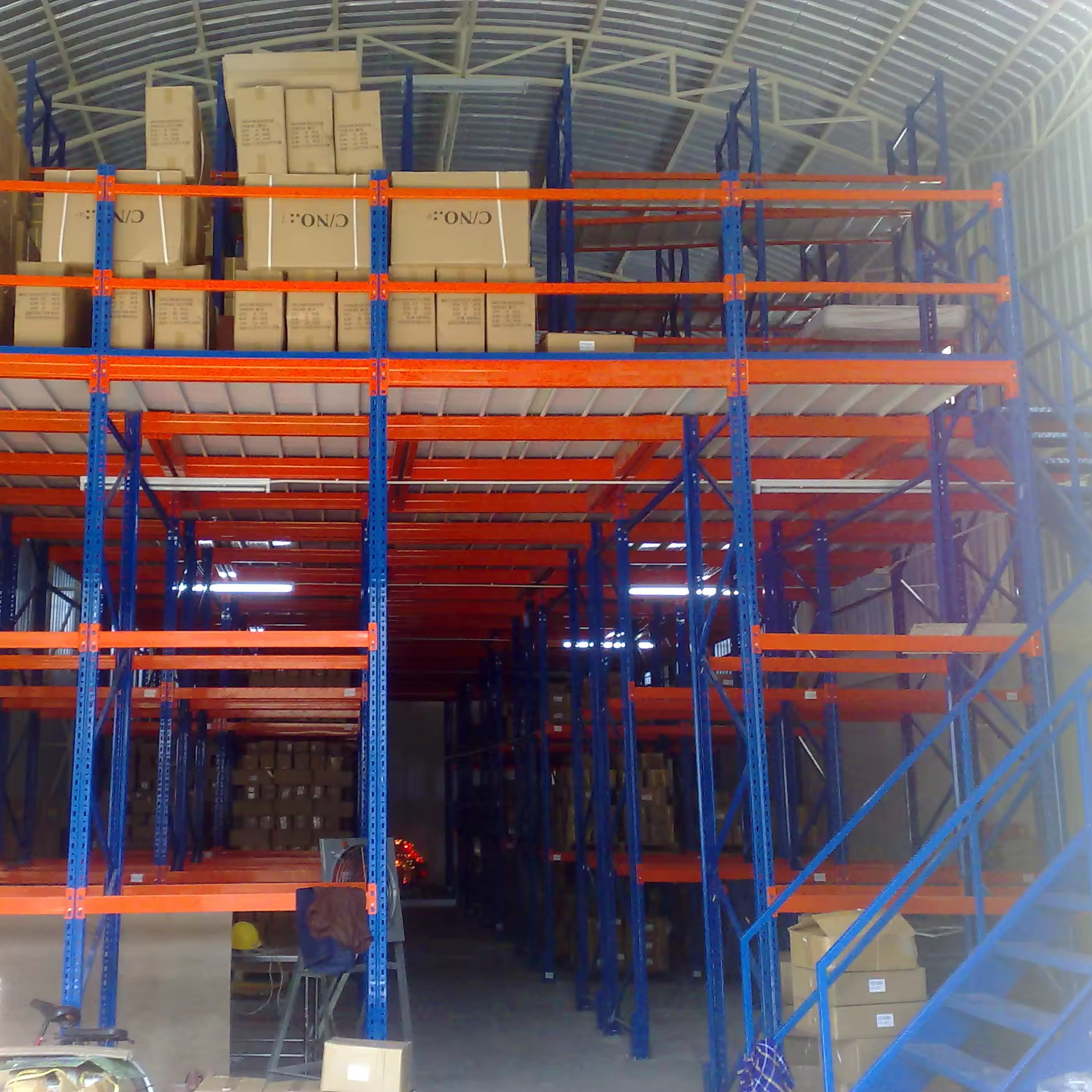 Steel Workshop Platform Warehouse Mezzanine Floor Racking With Long Span Rack Shelves