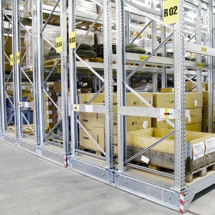 EBILTECH Heavy-Duty Automated Mobile Storage System Electrically Operated Mobile Shelves