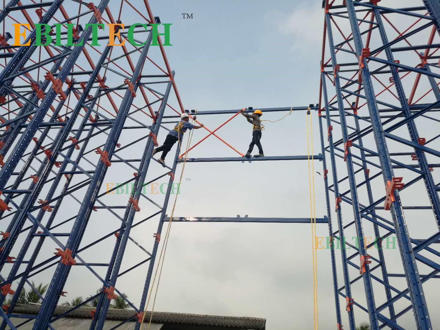 EBILTECH Steel & Metal Clad Rack Building System Self-Supporting Multi-Layer Heavy Duty Powder Coated Warehouse Racking