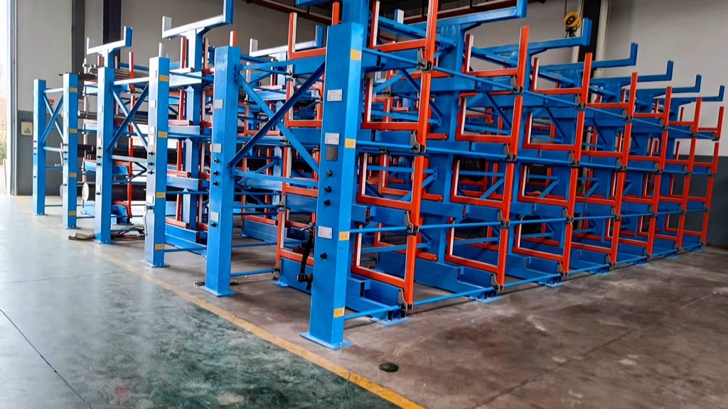 Telescopic Cantilever Racks Redefine Steel Tube Racking Systems CE Certification Powder Coated Finish Corrosion Protection