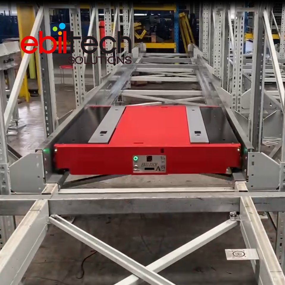 Automatic Four Way Shuttle Steel Heavy Duty Powder Coated Self Supporting Racking for High Density Cold Storage