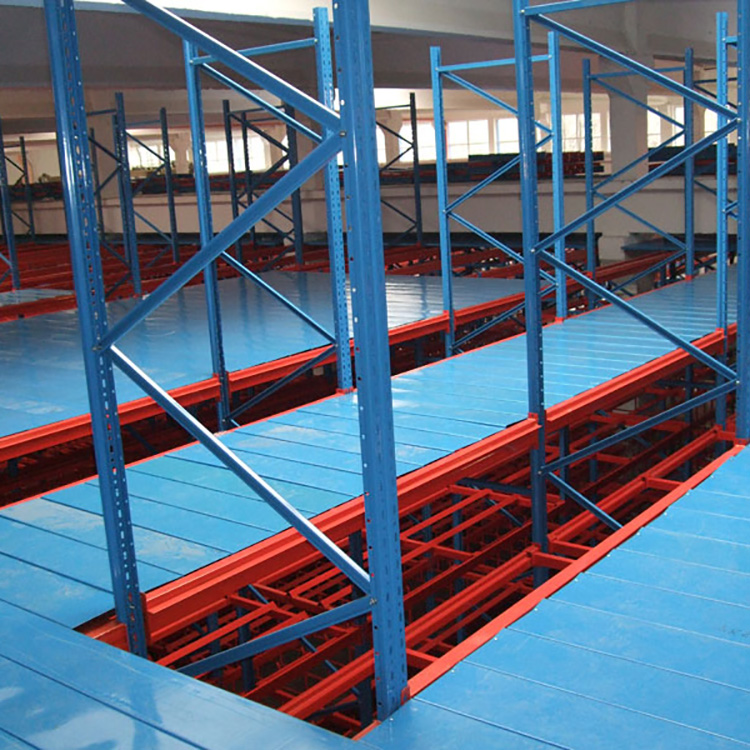 China Factory EBILMETAL Customized Steel Mezzanine Rack 200-500KG/SQM Capacity CE Certified Powder Coated