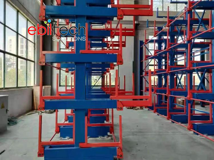 Roll Out Telescopic Cantilever Racking System Retractable Cantilever Rack for Long Material Storage