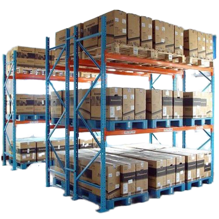 Hot Sale 3 Tier  2000kg Per Layer L2700 D1000 H6000 Warehouse Heavy Duty Sheet Metal Stacking Pallet Rack Beam Racking Storage