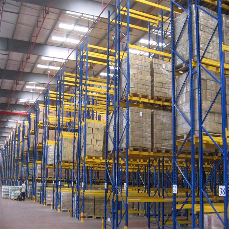 Double Deep 5 Layer Adjustable Steel Wire Shelving Rack with Corrosion Protection for High Density Warehouse Storage