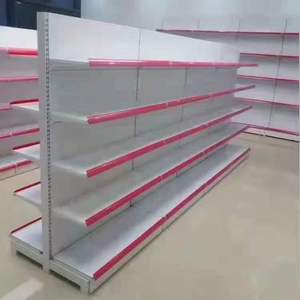 Customized Double-Sided Light Duty Metal Steel Supermarket Wall Gondola Shelving Rack Freestanding Installation Customizable