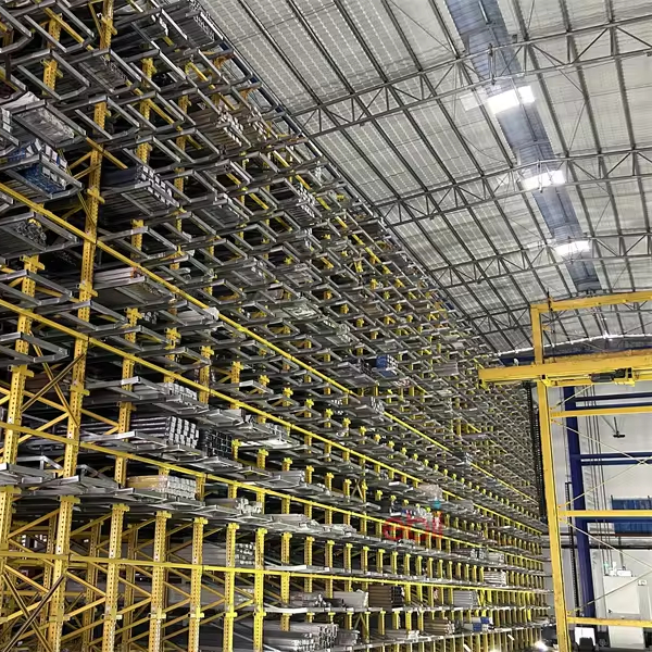 Automatic Steel Honeycomb Rack System for Long Materials Storage with Corrosion Protection and Powder Coating