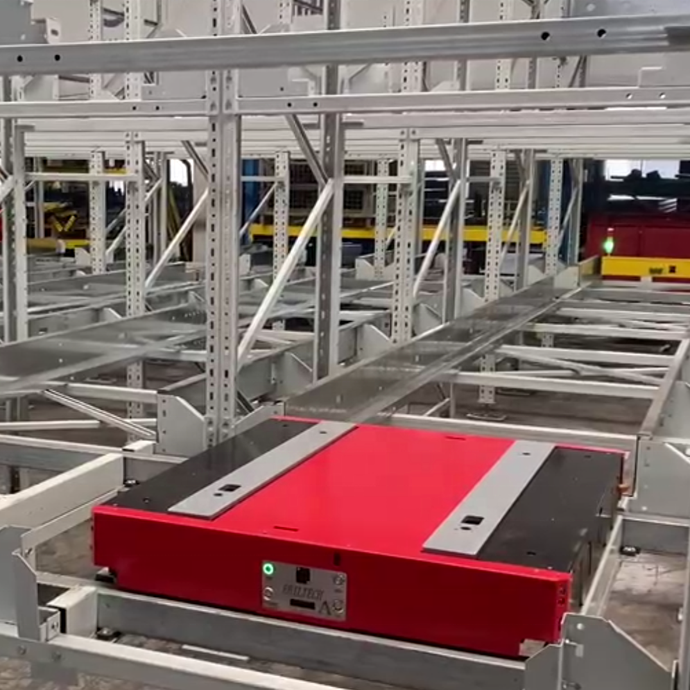 EBILTECH Heavy Duty Electric Metal Shuttle Robotic Pallet Mover for Automatic Material Handling System