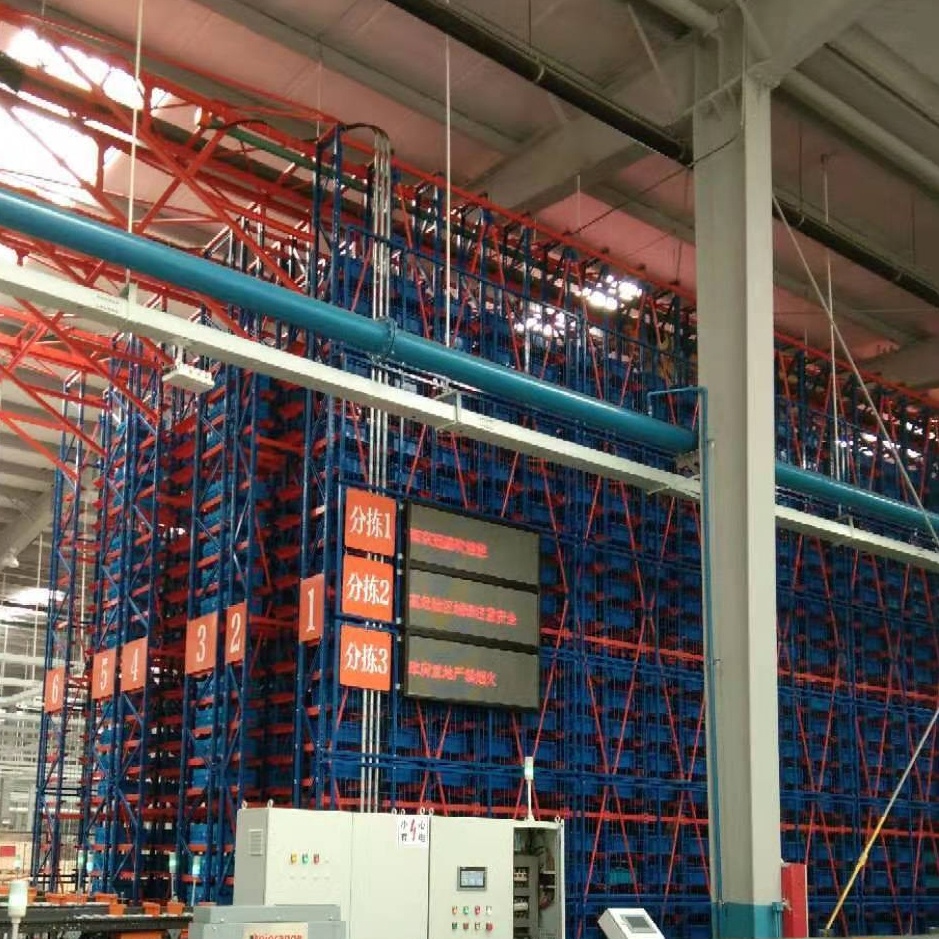 Automatic Trilateral Stacker Crane Racking Intelligent Warehouse System Corrosion Protection Aluminum Alloy Construction for