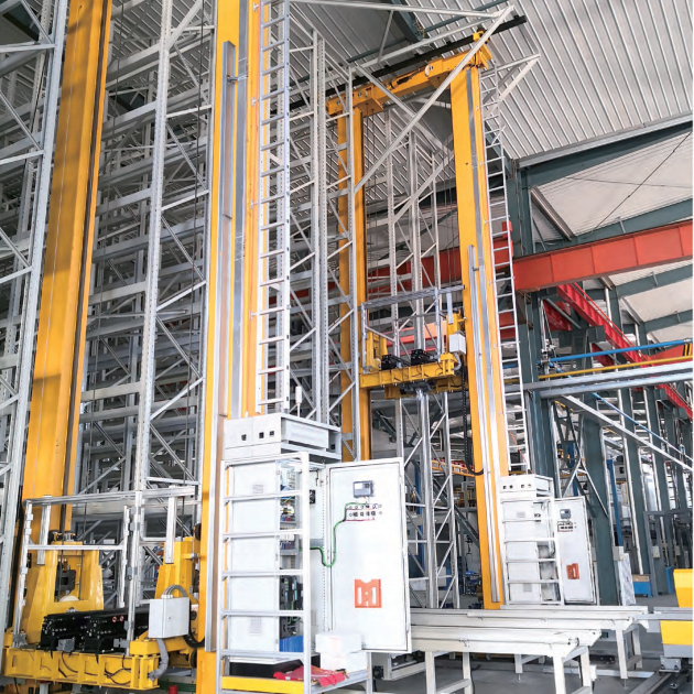 EBILTEC H Double Column Steel Q235 Stacker Crane Max 6 Tons Capacity Corrosion Protection for Automated Storage Retrieval