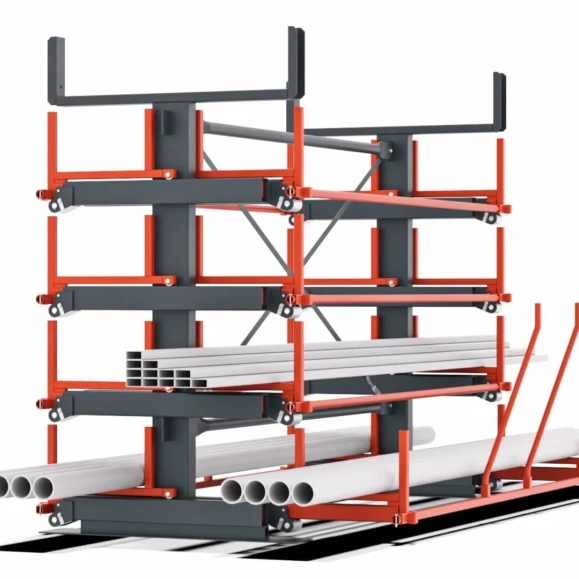Electric Expandable Cantilever Rack Telescoping Cantilever Shelving Powered Telescopic Arm Racking Telescoping Beam Racks for