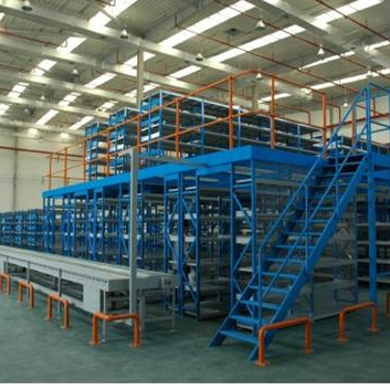 Ebilmetal EBIL-GLHJ 2-3 Layer Steel Mezzanine Floor Rack Corrosion Protection Galvanized Powder Coated Finish ISO9001/CE