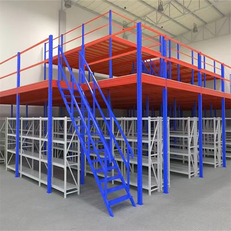 Multi-tier Industry Warehouse Racking Steel Mezzanine Floor Stacking Racks & Shelves