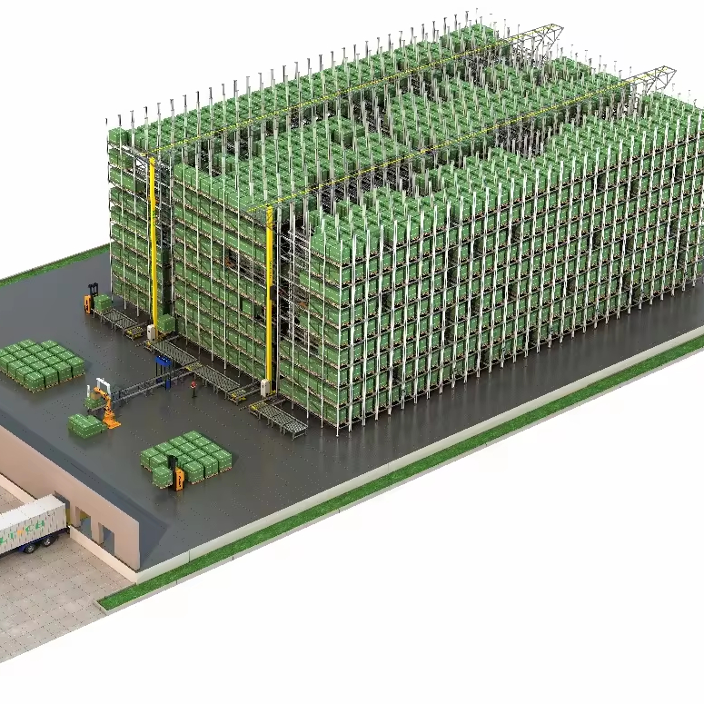 Warehouse Automatic Storage Retrieval System (ASRS) Robotic Steel Racking with CE Certification and Corrosion Protection
