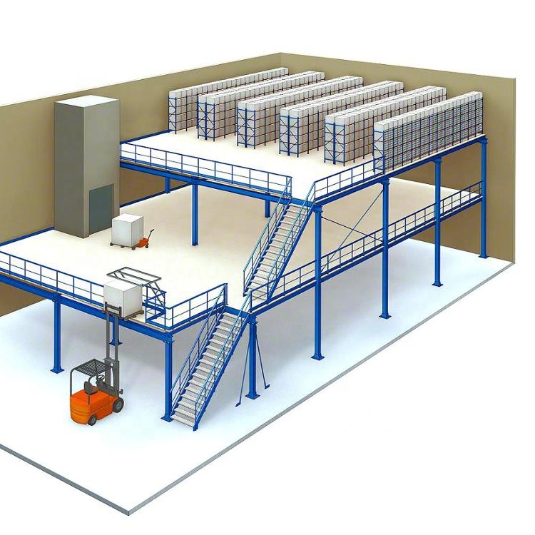 Mezzanine Rack System Storage Steel Warehouse Rack Heavy Duty Selective Shelf for Pallet Estate As Request